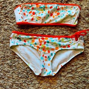 Lacoste tube 2 piece swim suit